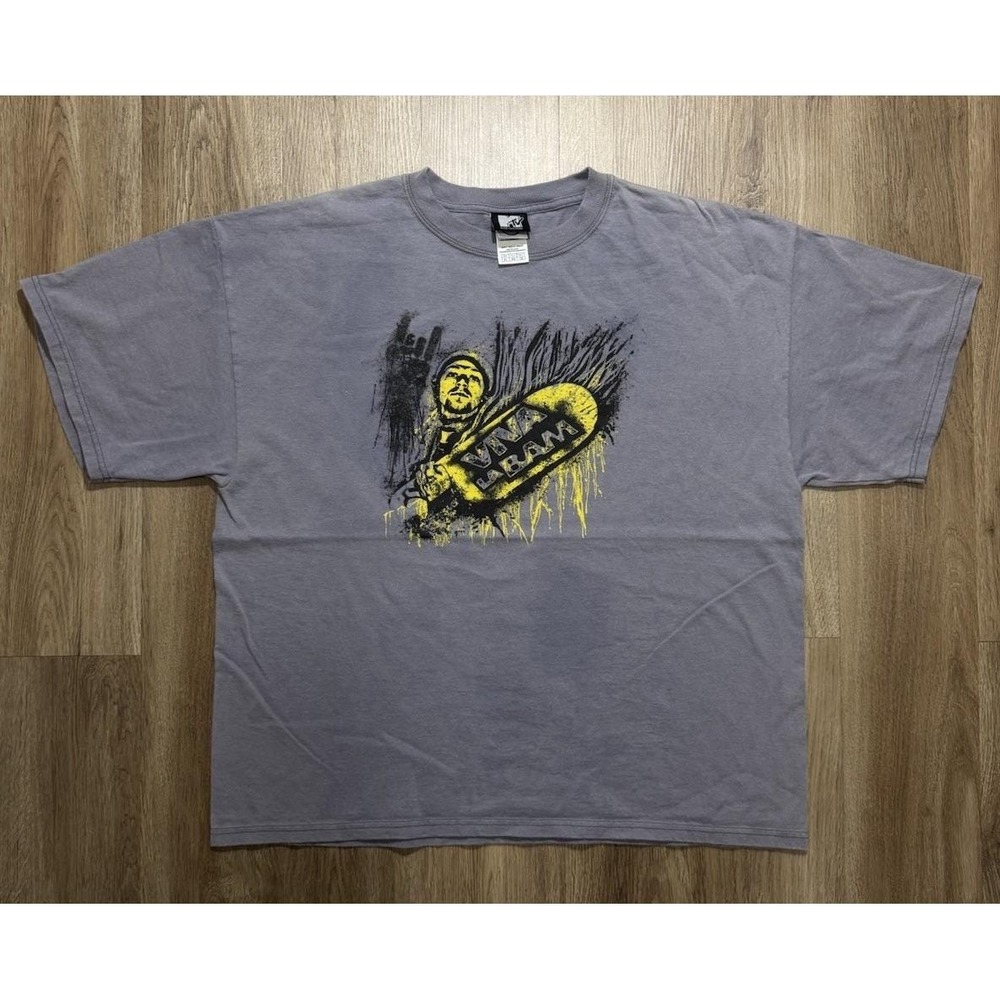 Y2K MTV Viva La Bam Skateboarding T-Shirt Size XL